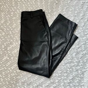 Babaton Black Vegan Leather Trousers